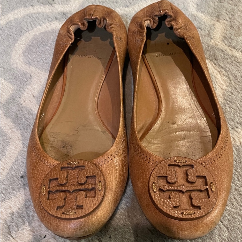 Tory Burch Women's Brown Leather Flats